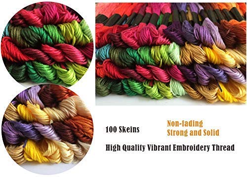 DIY Crafts Pack Of 150 Pcs Black Extra Embroidery Floss Rainbow Color Skeins Per Pack Cross Stitch Threads Friendship Bracelets Floss Crafts Floss Ske Pack Of 150 Pcs Black Extra - Image 5