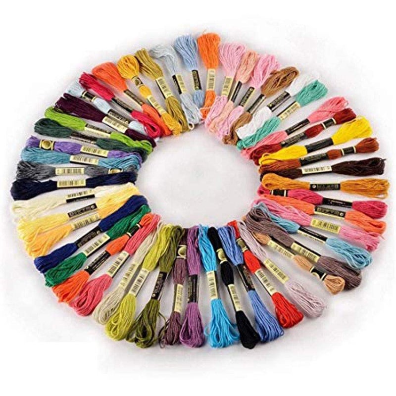 DIY Crafts Pack Of 150 Pcs Black Extra Embroidery Floss Rainbow Color Skeins Per Pack Cross Stitch Threads Friendship Bracelets Floss Crafts Floss Ske Pack Of 150 Pcs Black Extra - Image 1