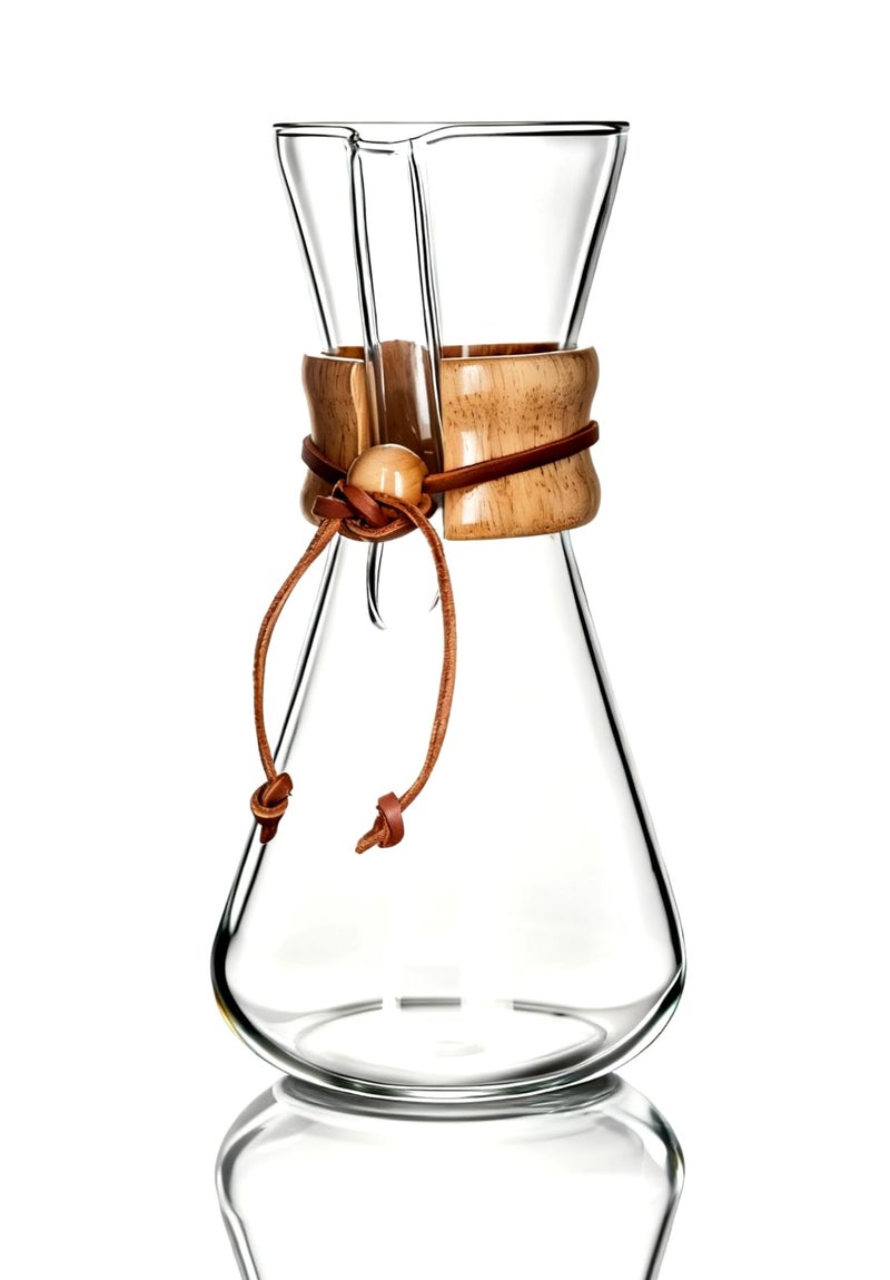 AGOGO Pour Over Coffee Maker Glass - 6/8/10 Cup Barista Kit with 304 Stainless Filter for Home, Office, Camping, Cafes - Easy Clean Coffee Dripper Set (Rag&Brush Included) (6 Cup/20 oz) - Image 4