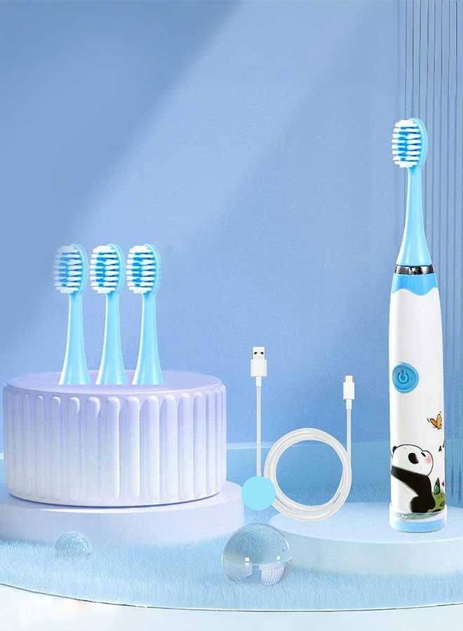 Sharpdo Sonic Electric Toothbrush for Kids, Rechargeable Toothbrushes with  4 Brush Heads, 4 Adjustable Modes, 30s Reminder and 2 Minutes Timer - Image 1