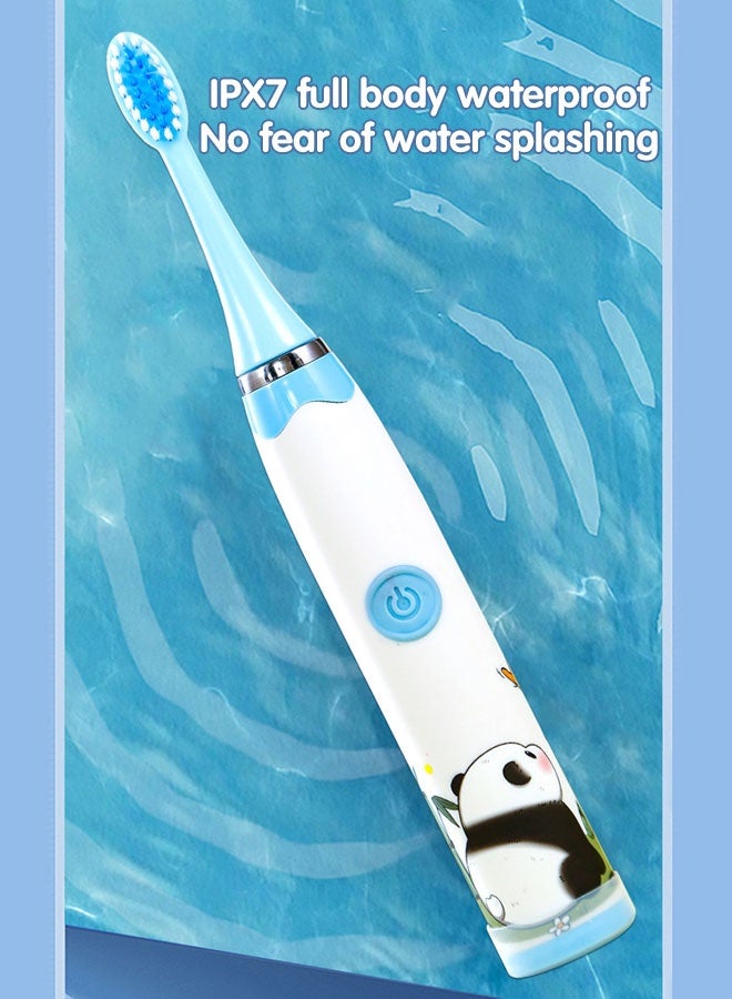 Sharpdo Sonic Electric Toothbrush for Kids, Rechargeable Toothbrushes with  4 Brush Heads, 4 Adjustable Modes, 30s Reminder and 2 Minutes Timer - Image 3