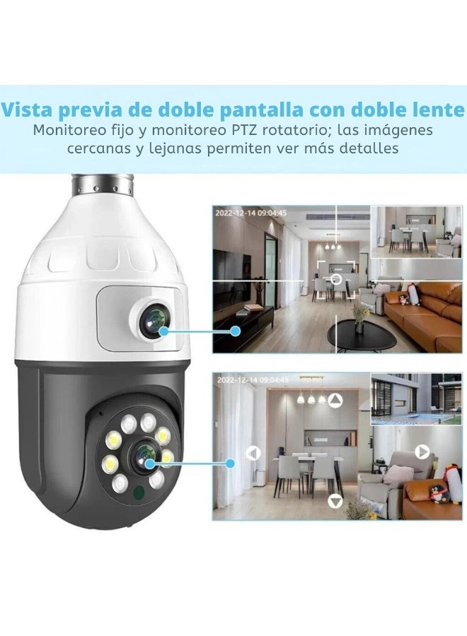 JORTAN JTZ-9696 QJB Indoor Security Bulb Camera, 360° Rotation, Smart Alarm, People Tracking, Night Vision, 2.4GHz Wi-Fi Connectivity, Two-Way Audio, Cloud Storage and MicroSD Card, App Compatible - Image 3