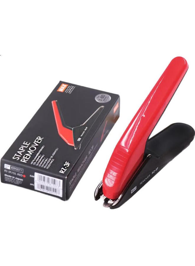 Max Rz-3F Staple Remover, Desktop Heavy-Duty Staple Remover, Can Remove Up To 100 Pages, Red - Image 3