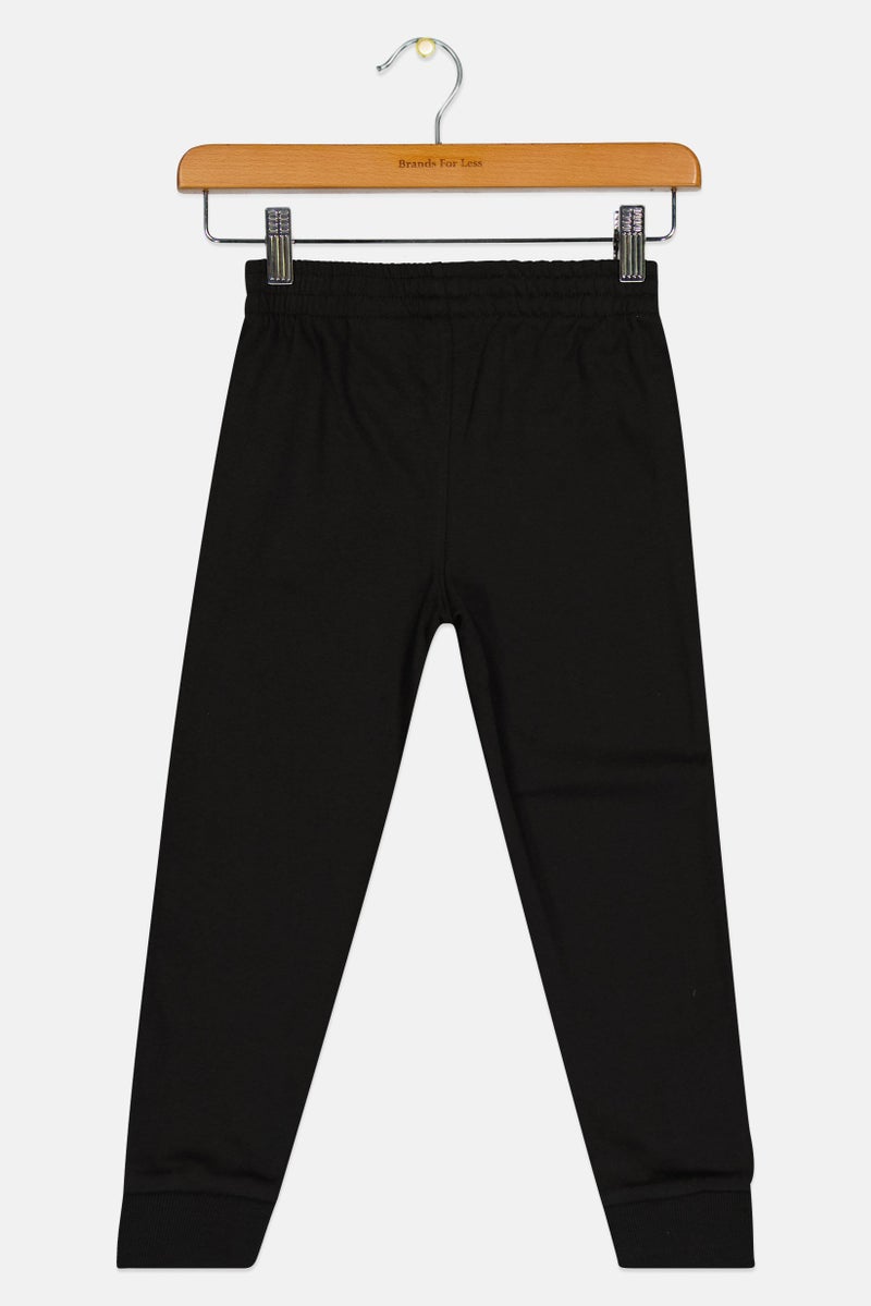 PUMA Kids Boy Brand Logo Outdoor Sweatpants, Black - Image 3