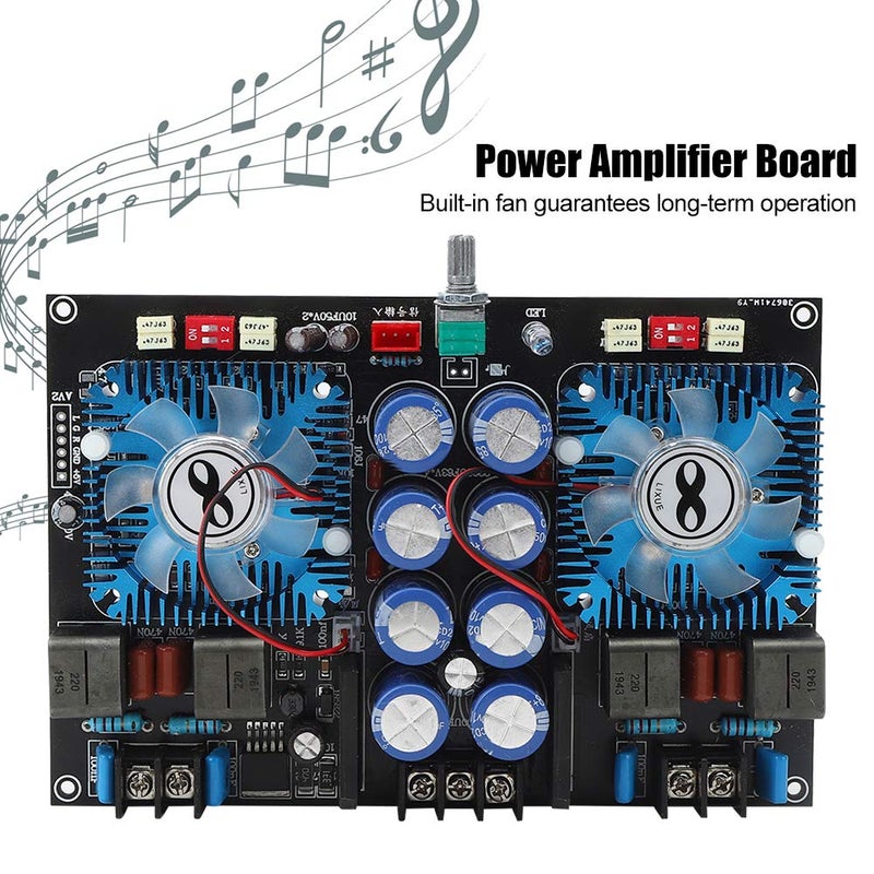 Digital Power Amplifier Board 2x420W Core Subwoofer Audio Amplifier Board with Fan - Image 4