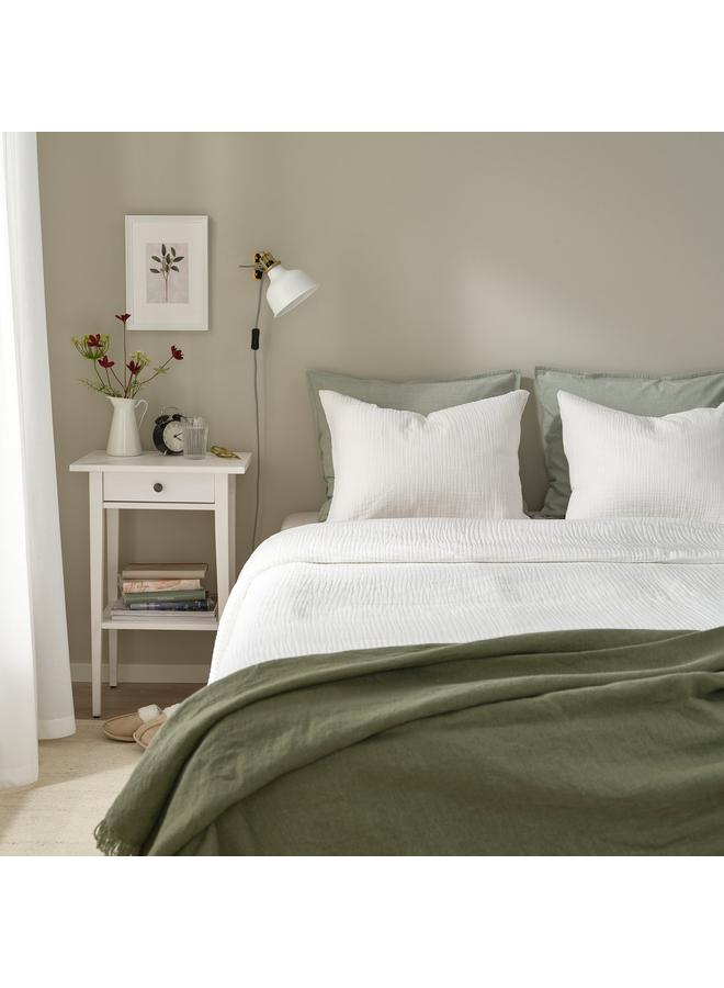 erorex Duvet cover and 2 pillowcases, white, 240x220/50x80 cm - Image 3