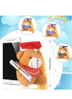 Excefore Mini Graduation Bear Toy,2.76 Inch Class of Tiny Bear Mini Stuffed Animals Plush Grad Bear Keychain Graduation Gift DIY Party Favors  for College High School Kindergarten (12 Pcs)  - Image 3