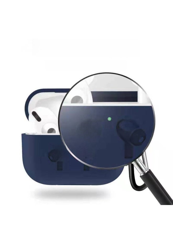 Generic - Applicable To Airpods Pro Silicone Case 3 Generation For Apple Headset Protective Case Bluetooth Wireless Storage Case-Color:Black-Applicable Model:pro Earphone Case With Hook - Image 1