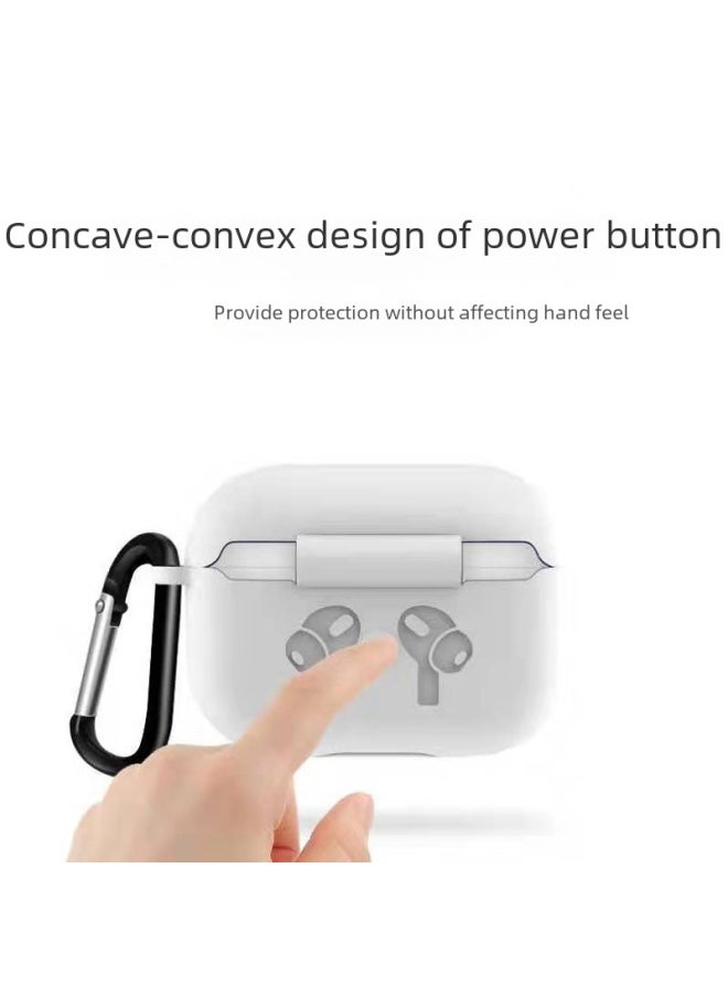 Generic - Applicable To Airpods Pro Silicone Case 3 Generation For Apple Headset Protective Case Bluetooth Wireless Storage Case-Color:Black-Applicable Model:pro Earphone Case With Hook - Image 1