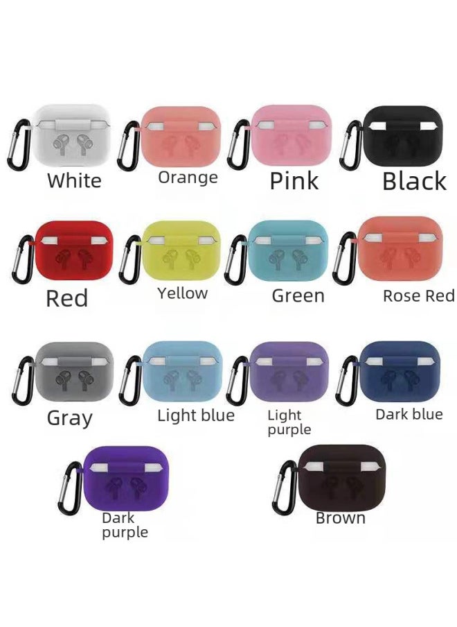 Generic - Applicable To Airpods Pro Silicone Case 3 Generation For Apple Headset Protective Case Bluetooth Wireless Storage Case-Color:Black-Applicable Model:pro Earphone Case With Hook - Image 1
