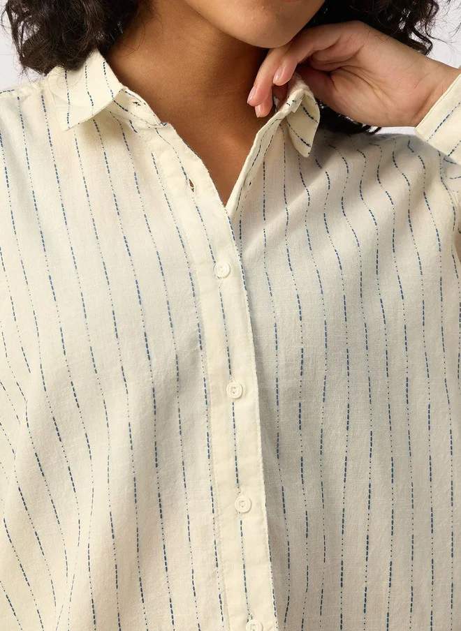 The Souled Store  The Souled Store Women Striped Casual Shirt  | Best Price UAE