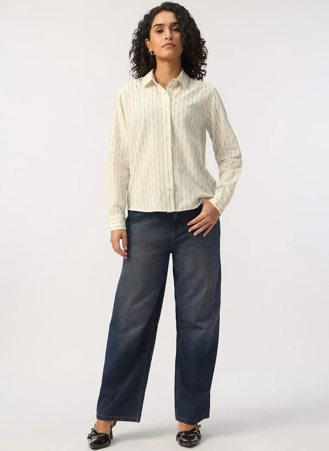 The Souled Store  The Souled Store Women Striped Casual Shirt  | Best Price UAE