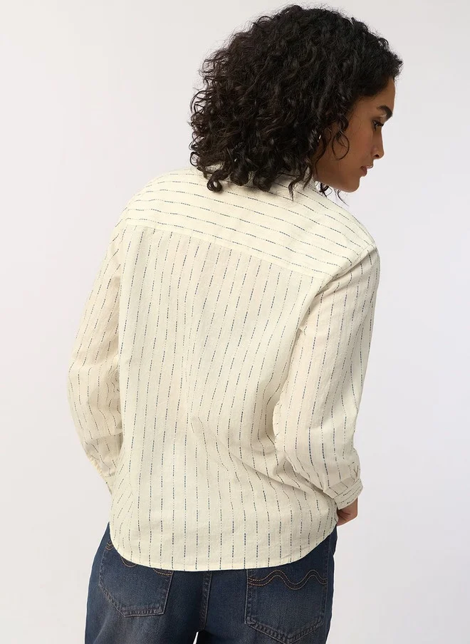 The Souled Store  The Souled Store Women Striped Casual Shirt  | Best Price UAE