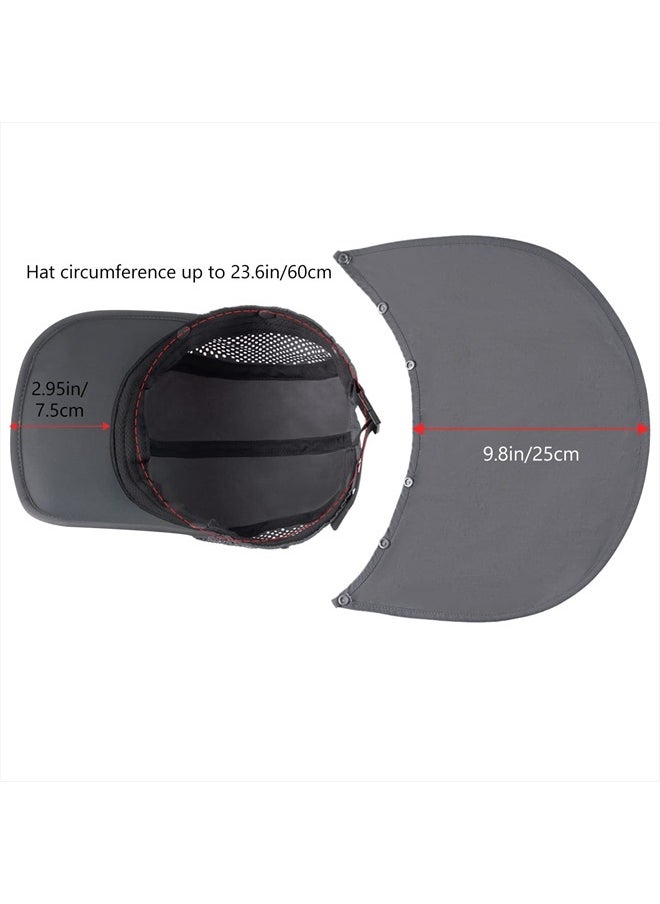 BASSDASH UPF 50+ Foldable Fishing Hat Baseball Cap with Removable Neck Flap Portable for Men Women Golf Hiking  - Image 4
