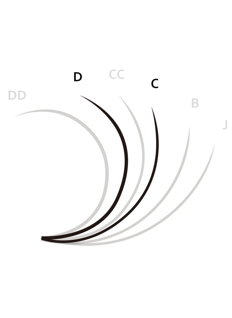 Generic - Professional 16 Rows Matte Black Individual False Eyelash Extensions for Salon Use Natural Soft Lashes 0.05 C 8mm - Image 1