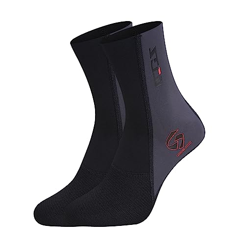 ZCCO 1.5mm Neoprene Diving Socks, Men Women Youth Swim Socks for Diving, Snorkeling, Surfing, Water Sports (1.5W-GY-M) - Image 2