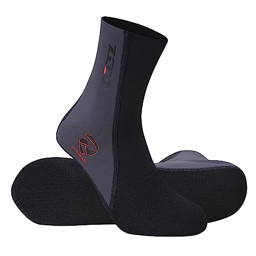 ZCCO 1.5mm Neoprene Diving Socks, Men Women Youth Swim Socks for Diving, Snorkeling, Surfing, Water Sports (1.5W-GY-M) - Image 1