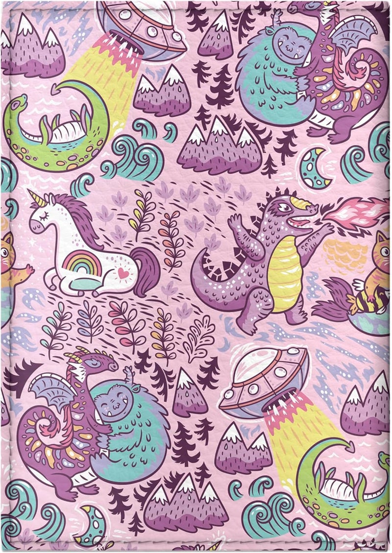 Quttie Passport Cover for Kids, Women and Men, Cute Travel Passport Holder (Dragon Yeti Pattern) - Image 3