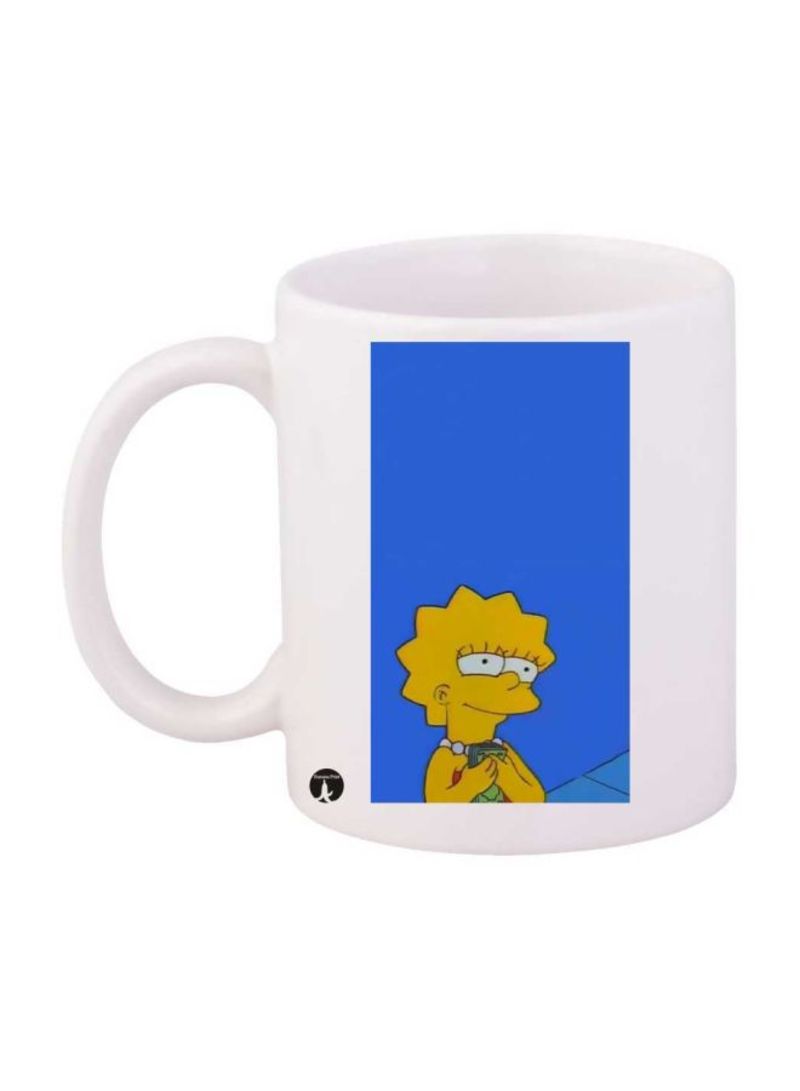 RKN Simpsons Printed Mug Blue/Yellow/White Standard Size
