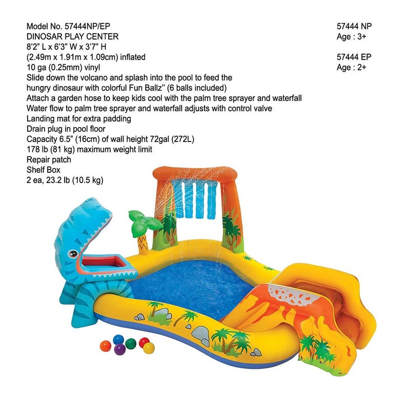 INTEX Inflatable Play Center 42.9x98.03x75.2inch - Image 3