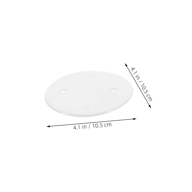White Plastic Round Ceiling Cover Plates 20 Pack For Wall Holes Home Office Use - Image 3