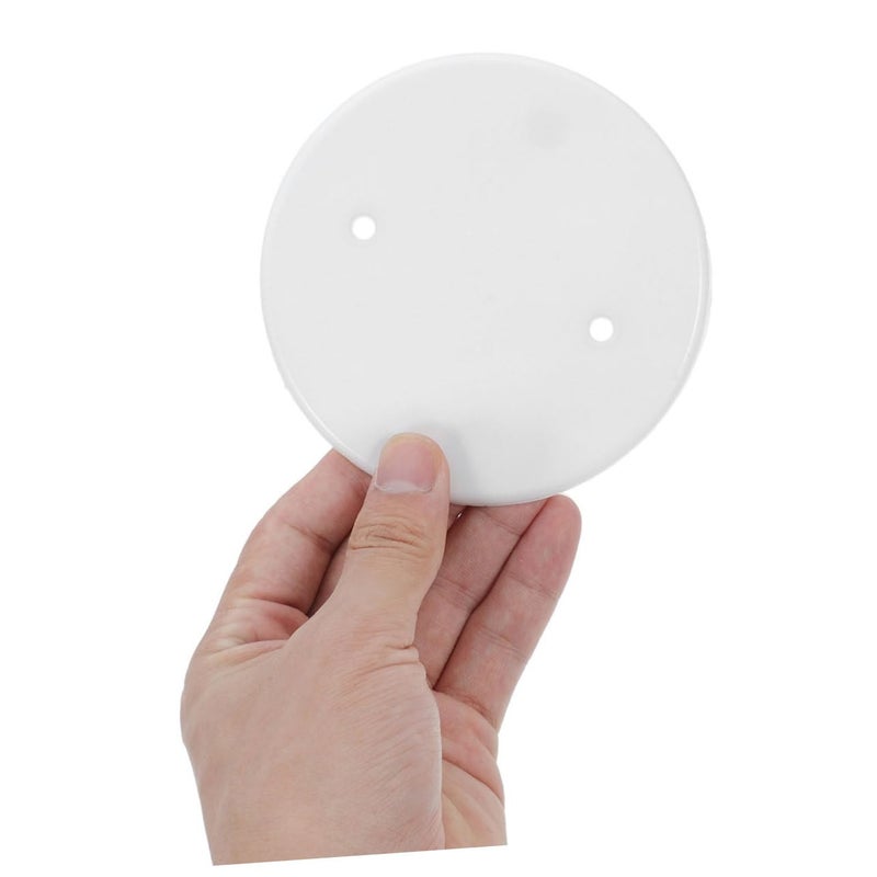 White Plastic Round Ceiling Cover Plates 20 Pack For Wall Holes Home Office Use - Image 5