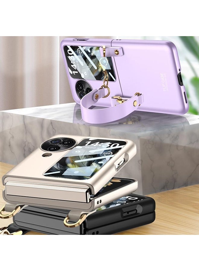 HuHa Case Cover For OPPO Find N3 Flip GKK Integrated Ultra-thin Handbag Phone Case(Purple)  - Image 2