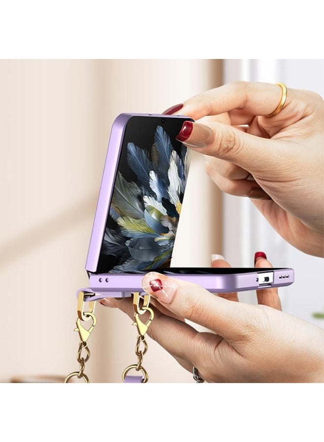 HuHa Case Cover For OPPO Find N3 Flip GKK Integrated Ultra-thin Handbag Phone Case(Purple)  - Image 4