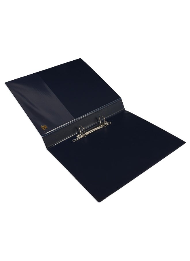 FIS Presentation Binder, 2D Ring Binder, Size Up to A4(210x297mm) Documents, Spine Size 1.50" Inches, Clear PVC Pocket, Easy to Insert Your Cover Design, Navy Blue Color-FSBD225DPBNBL  - Image 3