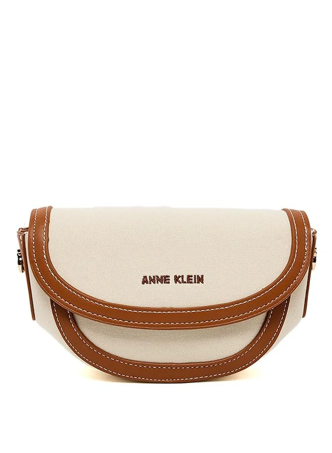 Contrast Trim Flap Crossbody Bag