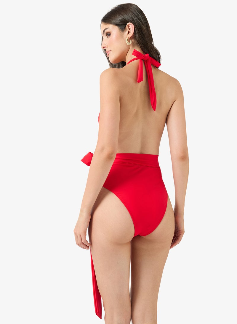 Ginger Halter Neck Cutout Detail Swimsuit - Image 3