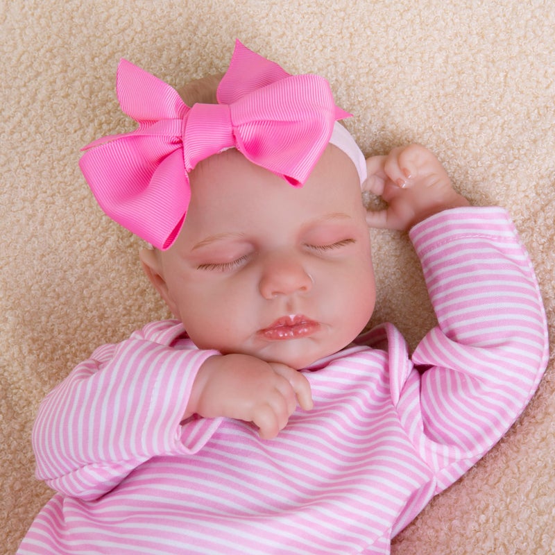 Milidool Lifelike Reborn Baby Dolls Girl20Inch Soft Body Realistic Newborn Real Life Baby Dolls with Complete Accessories Perfect for Cuddling Playtime and Gift Giving - Image 2