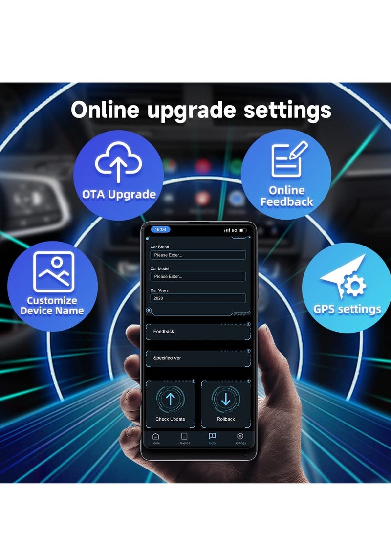 KASTWAVE - Wireless CarPlay Adapter - Apple CarPlay Android Auto Wireless Adapter Will Built-in Wired to Wireless. Plug and Play Auto Connection Online Upgrades(Video Mirror not Supported) - Image 1