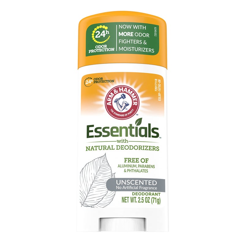 Arm & Hammer Essentials Solid Deodorant, Unscented,2.5 oz, 6 Count - Image 2