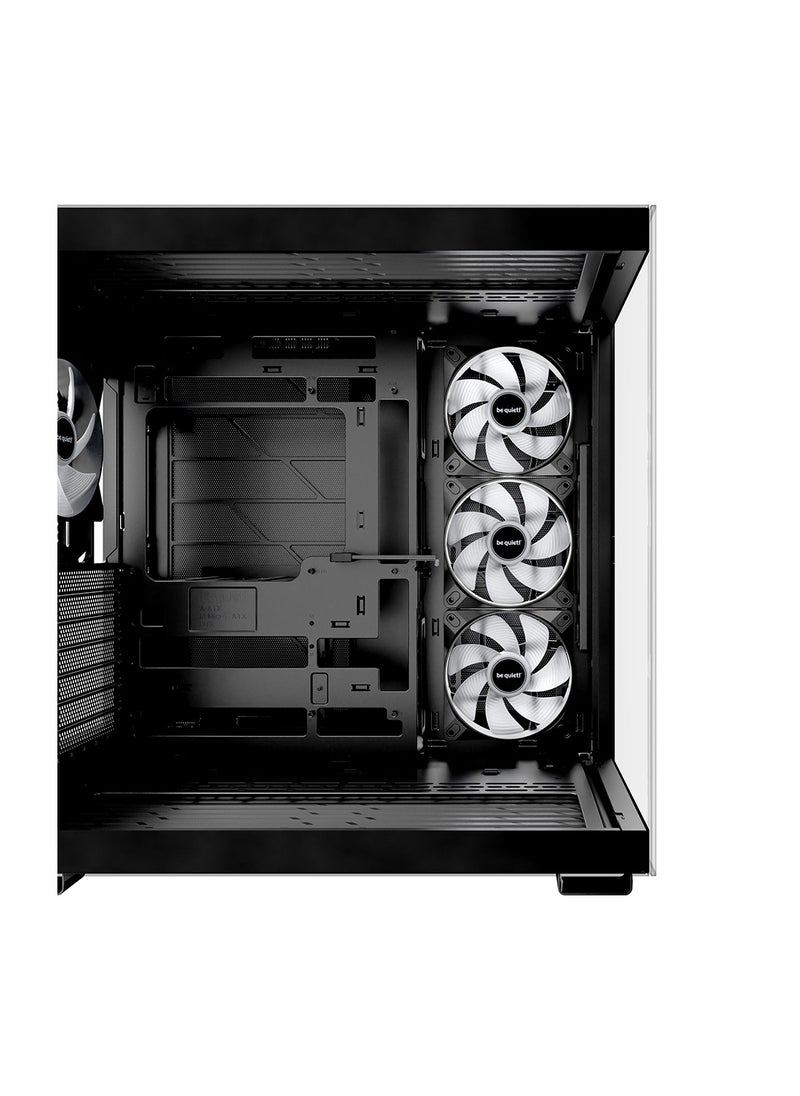 be quiet! Light Base 600 LX Black ARGB Mid Tower PC Case – Dual 360mm Radiator Support, 4 Light Wings LX 120mm PWM Fans, Fully Windowed Front & Side Panels, Inverted/Horizontal Layout, ATX/M-ATX/Mini-ATX Compatibility, 7 Expansion Slots, 59.7L Capacity, ATX PS/2 PSU Support, BGW67  - Image 4