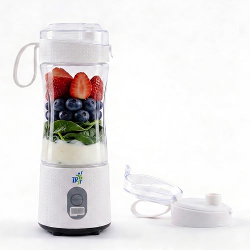 TR6 Blendmate Comfort Portable Blender 380ML | USB-C Rechargeable Mini Blender for Smoothies, Shakes & Ice Crushing | 4000mAh Battery, 6-Blade Tritan | Travel, Gym, Office (White) - Image 1