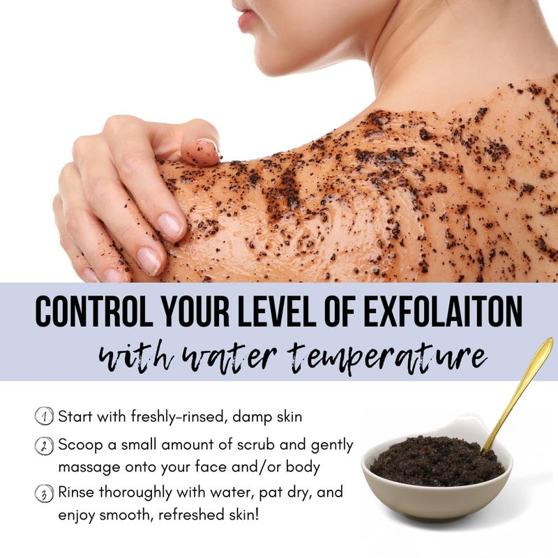 The Yellow Bird Activated Charcoal Face & Body Scrub â€“ Natural Deep Cleansing Exfoliator for Smooth, Soft Skin â€“ Gentle Salt & Sugar Scrub for Armpit & Foot Detox â€“ For Men & Women â€“ Made in USA - Image 5