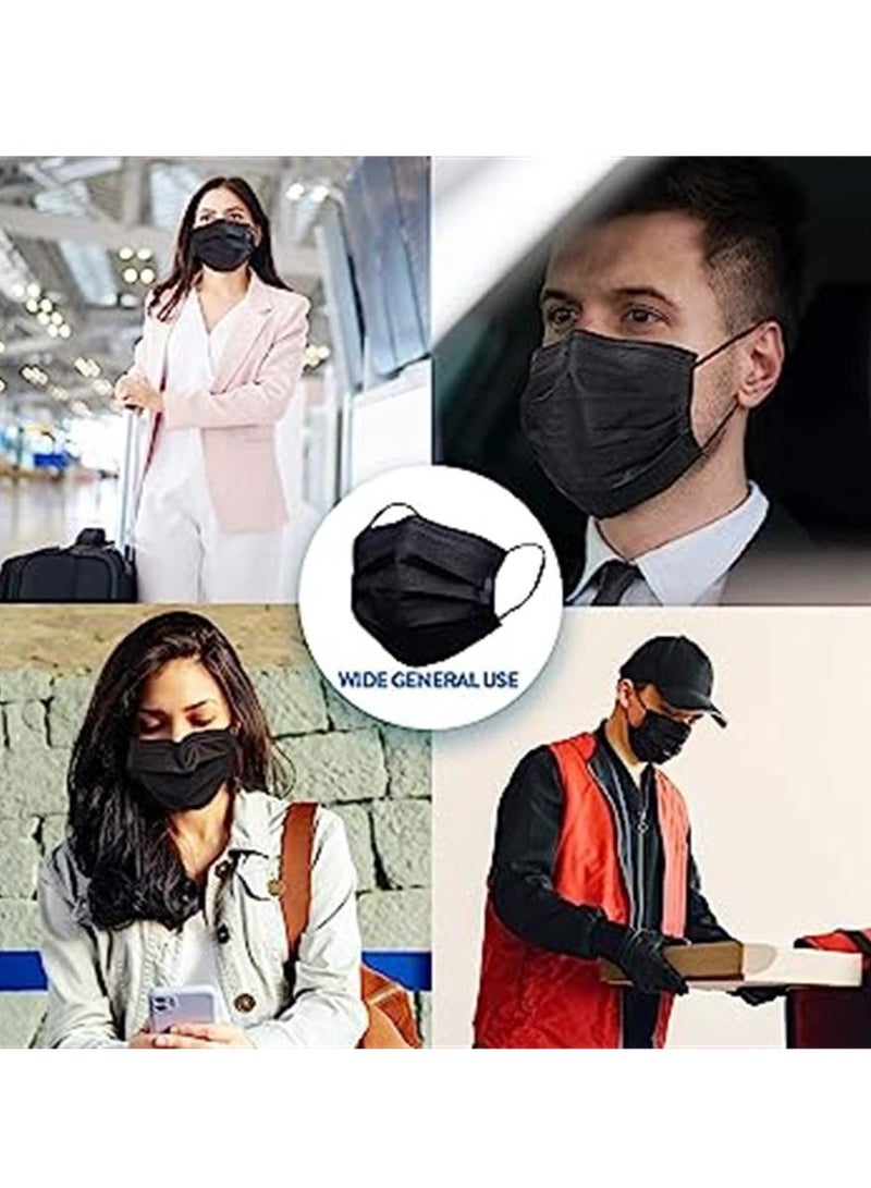 500PCS 3 رقائق أقنعة سوداء يمكن التخلص منها قناع مرشح - Image 5