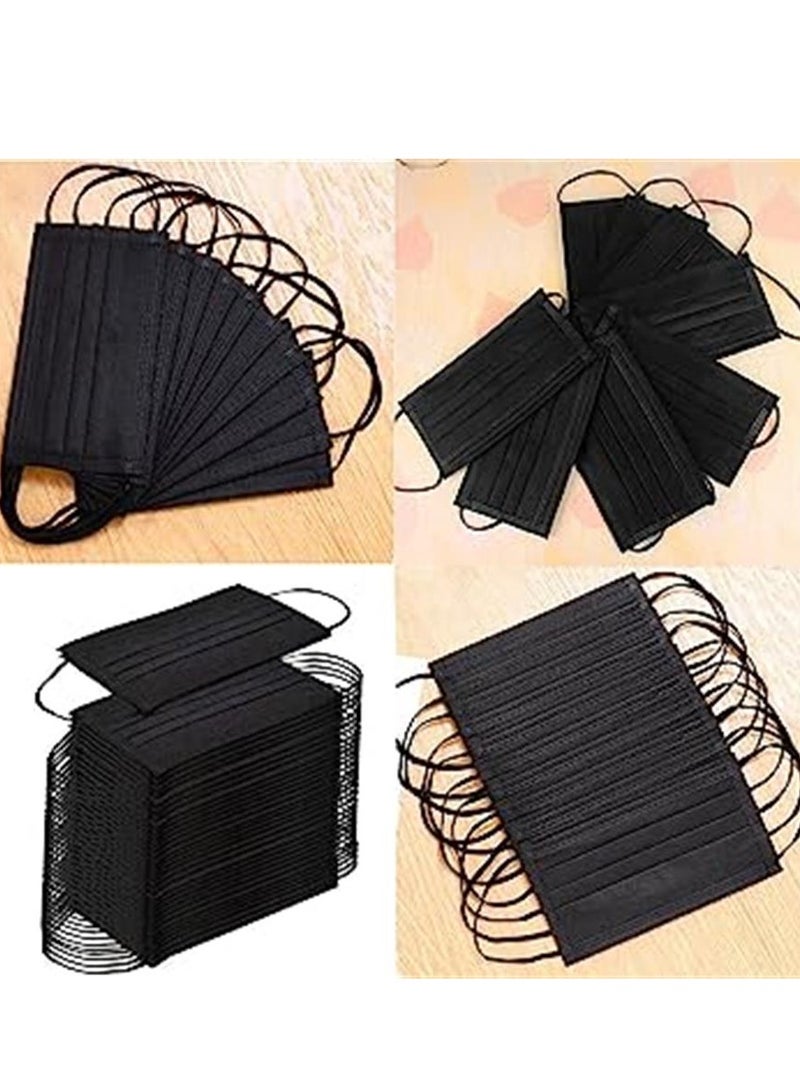 500PCS 3 رقائق أقنعة سوداء يمكن التخلص منها قناع مرشح - Image 3