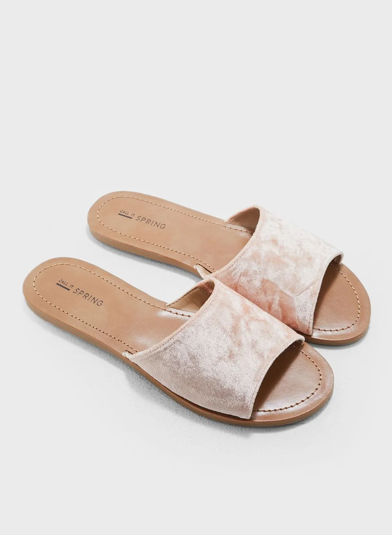CALL IT SPRING Velvet Slides