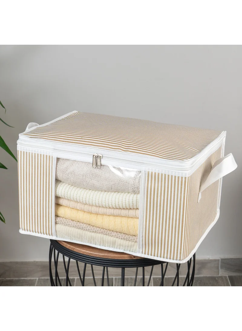 Nacarev 2 Pieces Small Size Window Line Pattern Printed Under Base Cabinet Organizer Set 40x30x20 cm