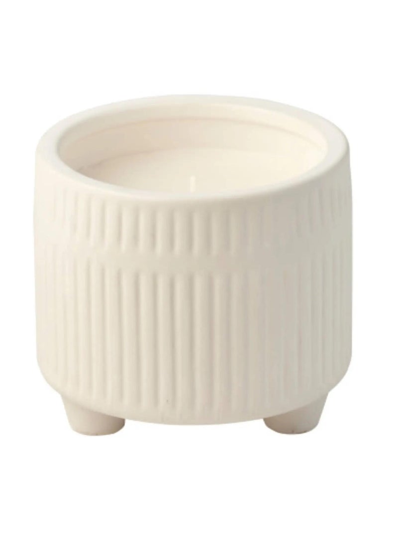 Waxworks - Citronella Wax Candle With Ceramic Ripple Pot - Image 1