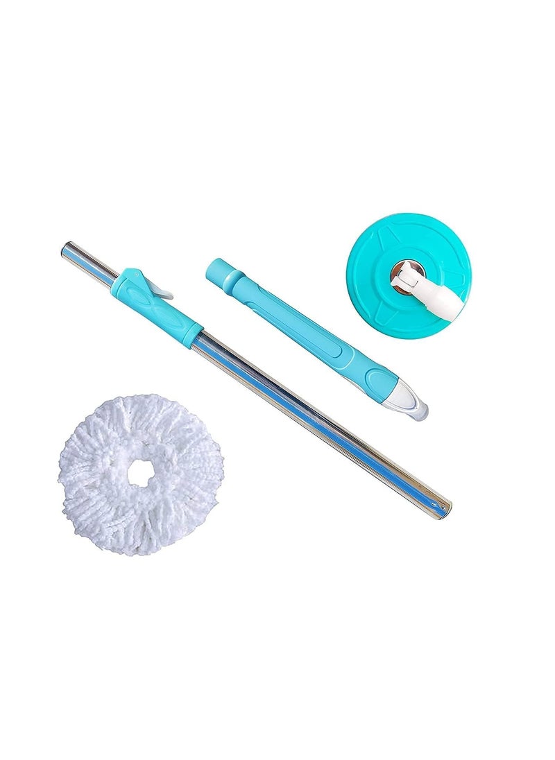 Rosaline Spin Mop Extendable Handle/Stick Rod | Spin Mop Spares Set Handle with Microfibers Refill | 360° Bucket Spin Mop Stick (Multi Color 1x)  - Image 2