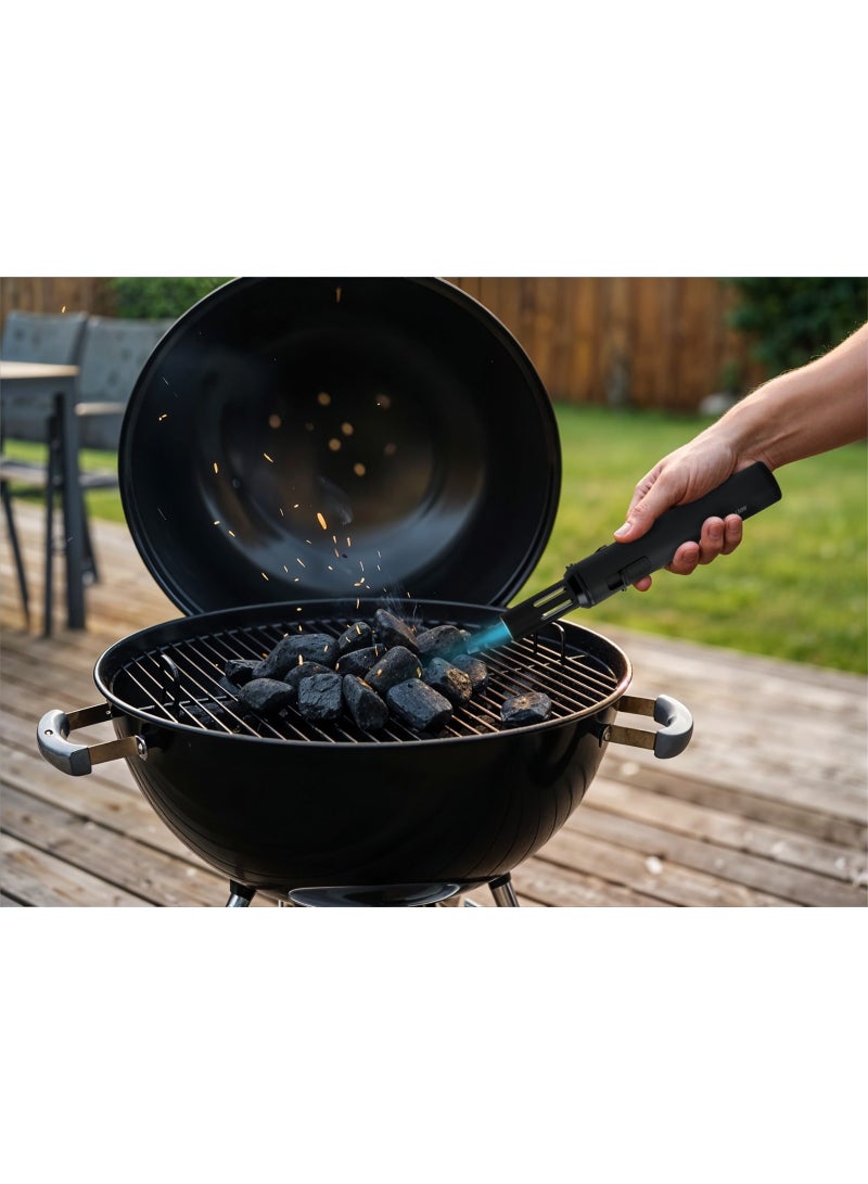 جرين ليون ولاعة يدوية للتخييم، ولاعة لهب، ولاعة لهب مقاومة للرياح، ولاعة لهب نفاثة محمولة للتخييم مع حجم لهب قابل للتعديل ومفتاح قفل اللهب / درجة حرارة تصل إلى 1300 درجة مئوية / غاز البوتان / مؤشر مستوى الوقود / خزان قابل لإعادة التعبئة - أسود - Image 2