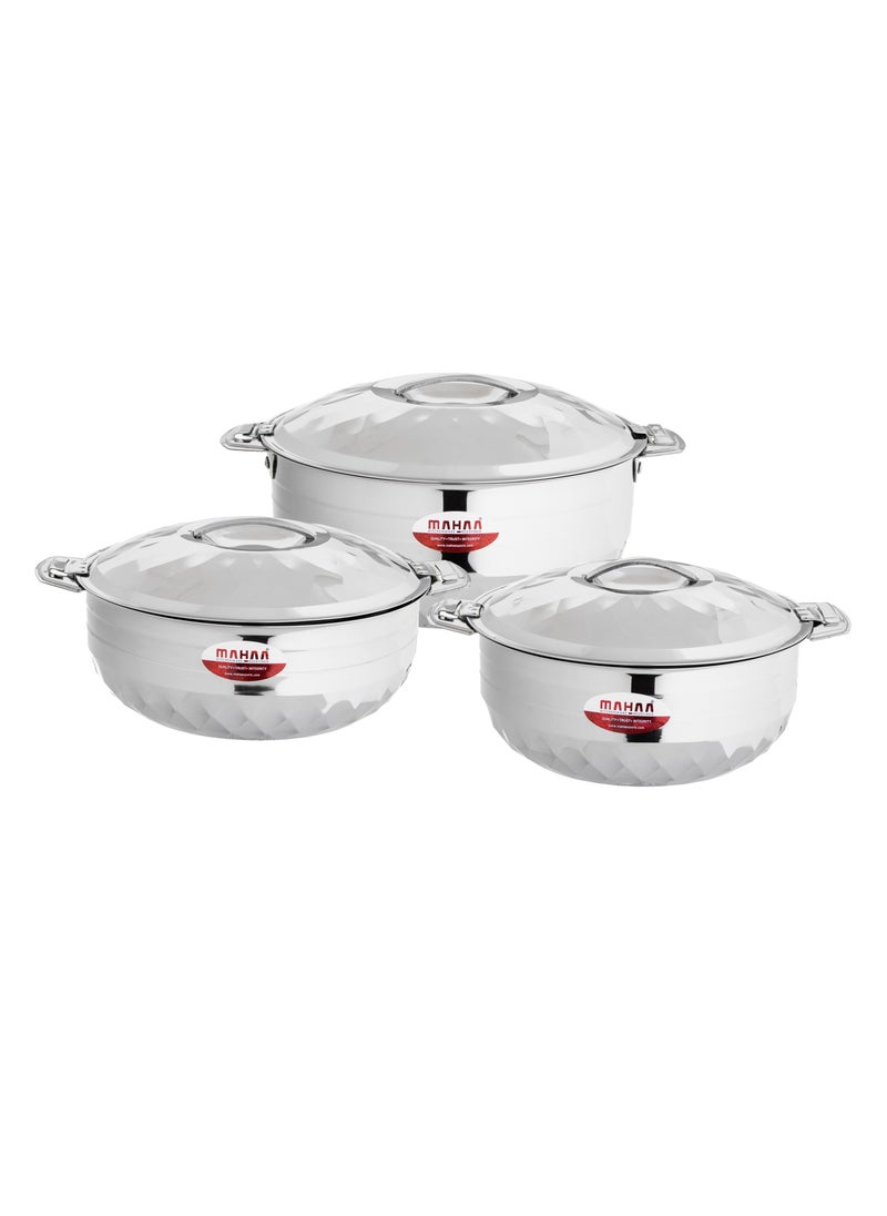 Crysto Set of stainless steel containers, 3 pieces, 1500 ml + 2500 ml + 3500 ml  - Image 1