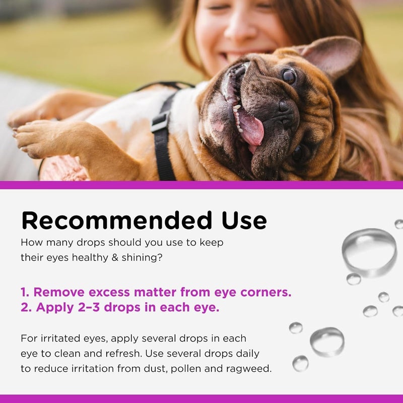 nutri vet Nutri-Vet Eye Rinse for Dogs - 4 oz Gentle Eye Wash with Boric Acid for Tear Stain Removal and Allergy Relief - Image 5