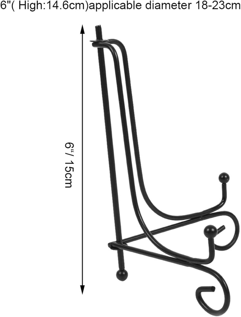 Yosoo Health Gear Adjustable Iron Easel Display Stand,1 pcs 4" - 12" Classic Heavy Strong Base for Bowl, Plate, Photo Frame, Book, Artwork, Black Cookbook Holder for Kitchen. (6 Inch (153mm ID, 5mm Thickness)) - Image 3