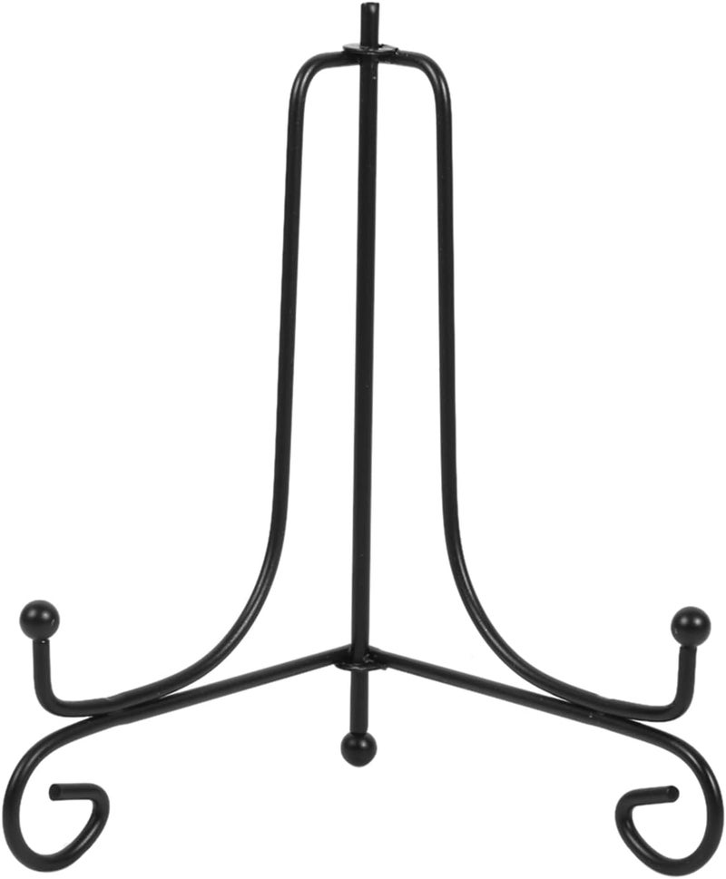 Yosoo Health Gear Adjustable Iron Easel Display Stand,1 pcs 4" - 12" Classic Heavy Strong Base for Bowl, Plate, Photo Frame, Book, Artwork, Black Cookbook Holder for Kitchen. (6 Inch (153mm ID, 5mm Thickness)) - Image 1