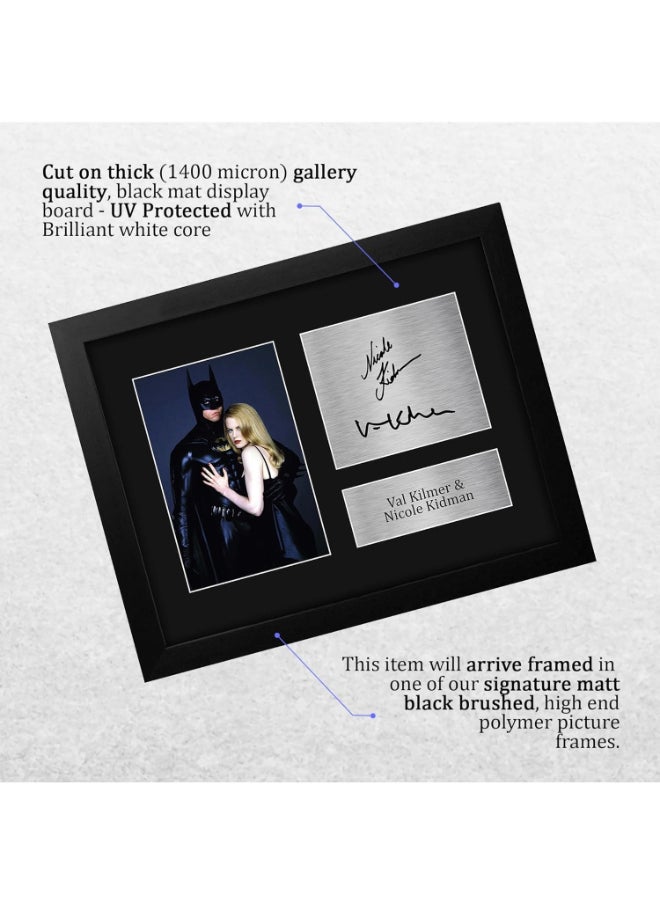 HWC Trading HWC Trading Val Kilmer & Nicole Kidman Batman Forever Framed Gifts Printed Signed Autograph Picture for Movie Memorabilia Fans  - Image 3