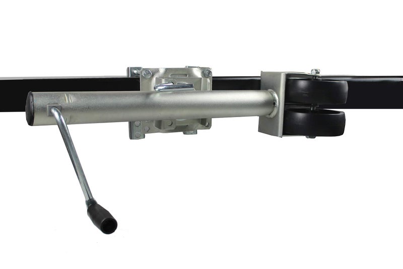 MaxxHaul 70149 Trailer Jack with Dual Wheels - 26-1/2" to 38" Lift Swing Back - 1500 lbs. Capacity ,Zinc, Grey - Image 5